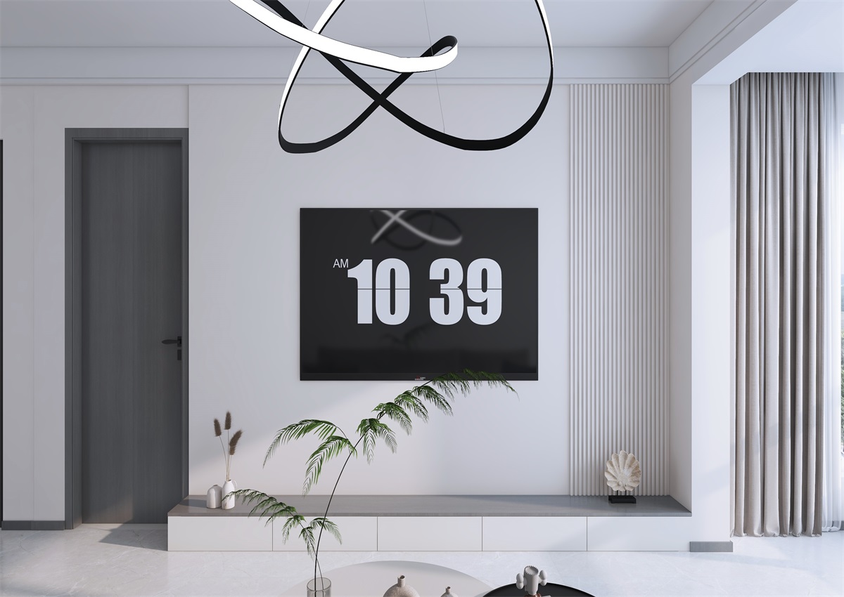攬秀苑110㎡ | 小戶型裝修模板來了！現(xiàn)代簡約風(fēng)+黑白灰百看不膩