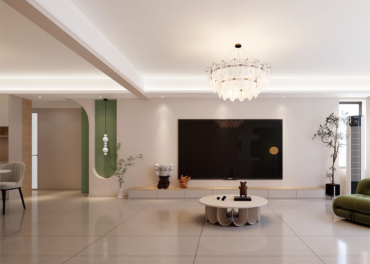 中海河山郡 | 133㎡輕法式浪漫，『奶油白+薄荷綠』美的剛剛好！