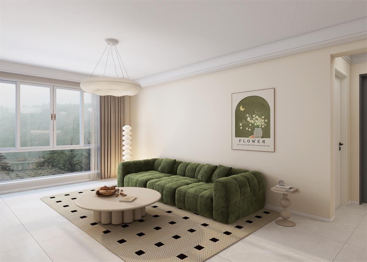 泰雲(yún)庭116㎡ | 奶油白+橄欖綠打造的輕法式小家，清新又自然！